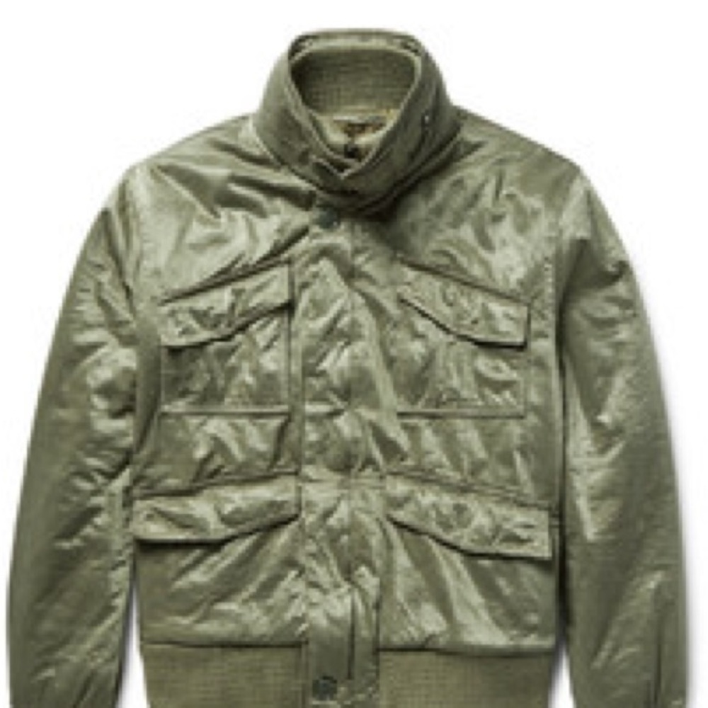 Aspesi Satin Twill Field Jacket in Olive